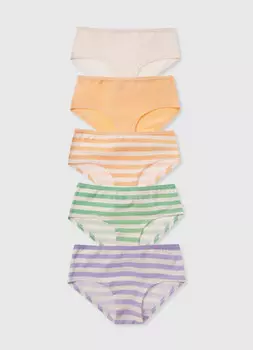Трусы для девочек, 5 шт., Бежевый