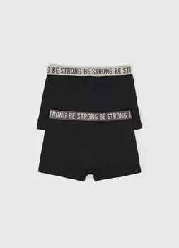 Трусы для мальчиков, 2 шт., Черный