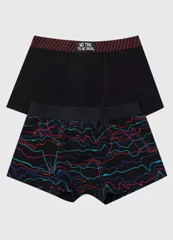 Трусы для мальчиков, 2 шт., Черный