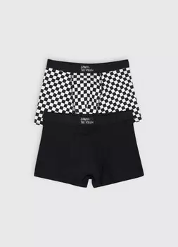 Трусы для мальчиков, 2 шт., Черный