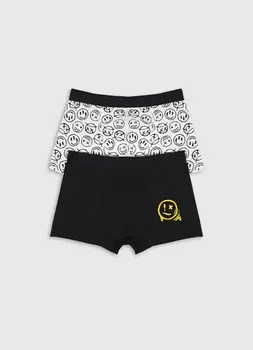 Трусы для мальчиков, 2 шт., Черный
