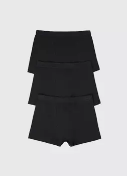 Трусы для мальчиков, 3 шт., Черный