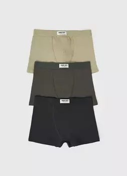 Трусы для мальчиков, 3 шт., Серый