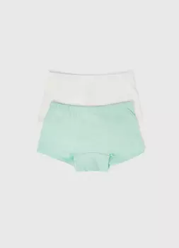 Трусы-шорты для девочек, 2 шт., Зеленый