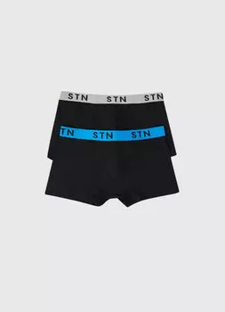 Трусы-транки, 2 шт., Черный