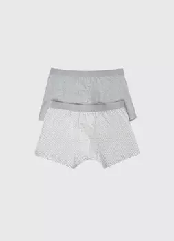 Трусы-транки, 2 штуки, Серый