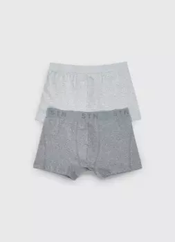 Трусы-транки, 2 шт., Серый