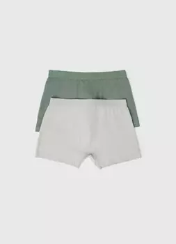 Трусы-транки, 2 шт., Зеленый