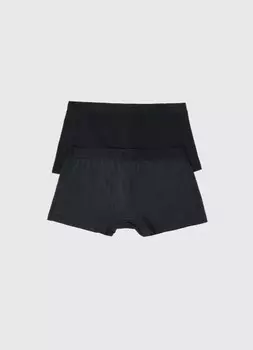 Трусы-транки с низкой посадкой, 2 шт., Черный