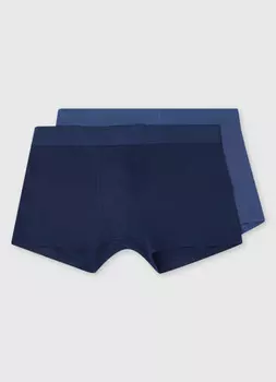 Трусы-транки с низкой посадкой из премиального хлопка, 2 шт., Синий