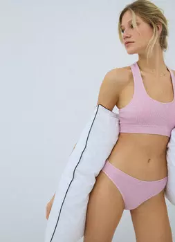 Трусы в рубчик, Розовый