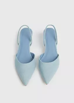 Туфли на низком каблуке, Синий