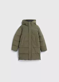 Удлинённая куртка для мальчиков, Зеленый