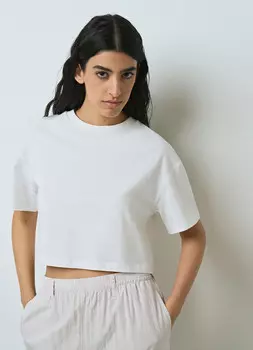 Укороченная футболка, Белый