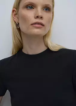 Укороченная футболка, Черный