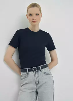 Укороченная футболка, Черный