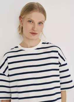 Укороченная футболка, Синий