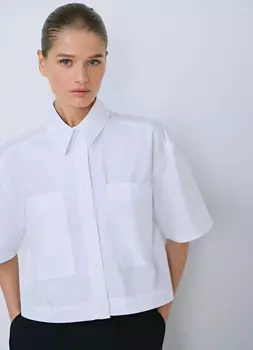 Укороченная рубашка, Белый