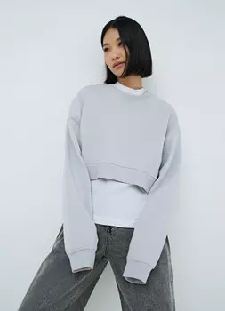 Укороченная толстовка, Белый