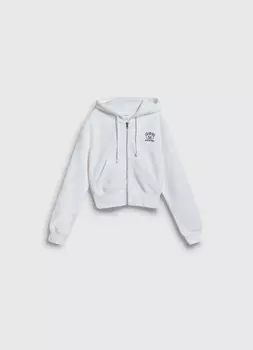 Укороченная толстовка для девочек, Белый