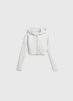 Укороченная толстовка для девочек, Серый