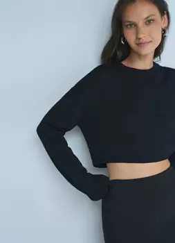 Укороченный джемпер, Черный