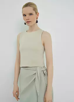 Укороченный топ, Бежевый