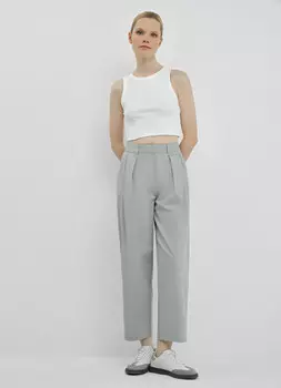 Укороченный топ в рубчик, Белый