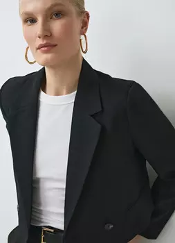 Укороченный жакет, Черный