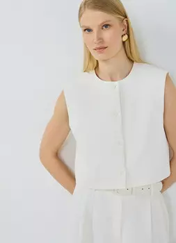 Укороченный жилет, Белый