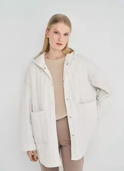 Ультралёгкая куртка с капюшоном, Белый
