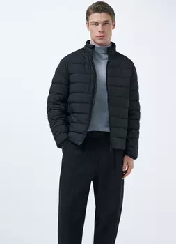 Ультралёгкая куртка с воротником-стойкой, Черный