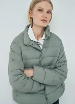 Ультралёгкая куртка с воротником-стойкой, Зеленый