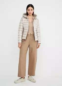 Ультралёгкая утеплённая куртка с капюшоном, Бежевый