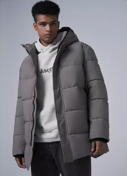 Утеплённая базовая куртка с капюшоном, Бежевый