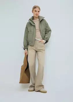 Утеплённая короткая куртка, Желтый