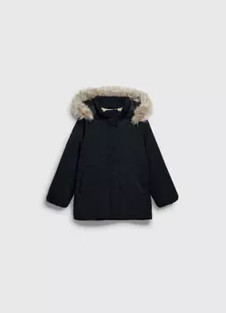 Утеплённая куртка для девочек, Черный
