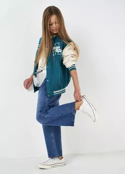 Утеплённая куртка для девочек, Голубой