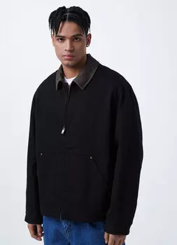 Утеплённая куртка из хлопка, Черный