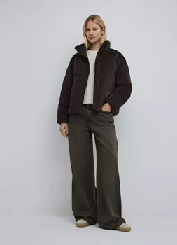Утеплённая куртка из вельвета, Коричневый