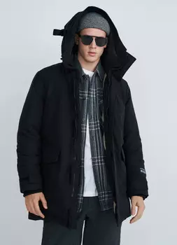 Утеплённая куртка-парка, Черный