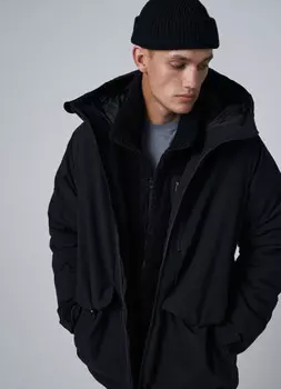 Утеплённая куртка-парка, Черный