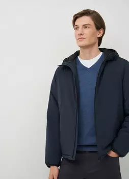 Утеплённая куртка с капюшоном, Синий