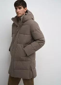 Утеплённая куртка с карманами, Бежевый