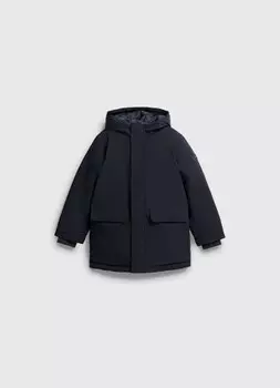 Утеплённая куртка с патчем для мальчиков, Черный