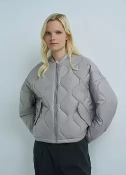 Утеплённая стёганая куртка, Бежевый