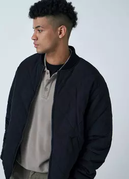 Утеплённая стёганая куртка, Черный