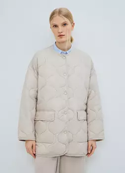 Утеплённая ультралёгкая стёганая куртка, Бежевый