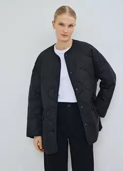 Утеплённая ультралёгкая стёганая куртка, Черный