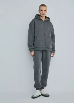 Утеплённые джоггеры с мехом, Серый